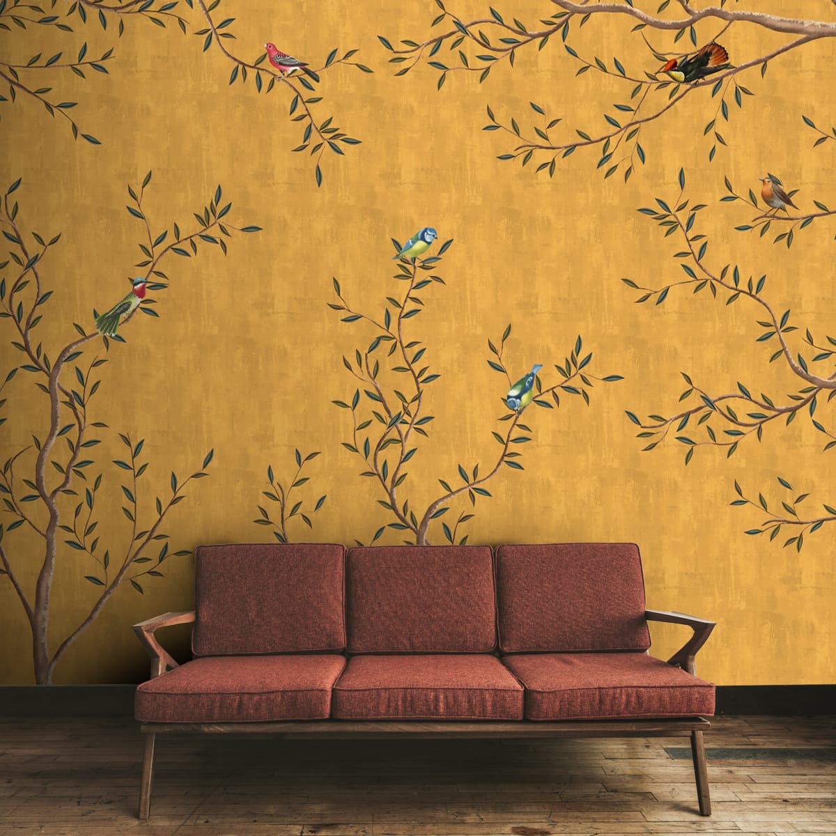 HAPPY HOUR - Modern Fresh Trendy Bloom Lines Retro Yellow Wallpaper Roll -  Walmart.ca