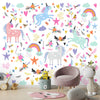 Einhorn-Wandbild für Kinderzimmer, Pastelltöne, individuell gestaltet