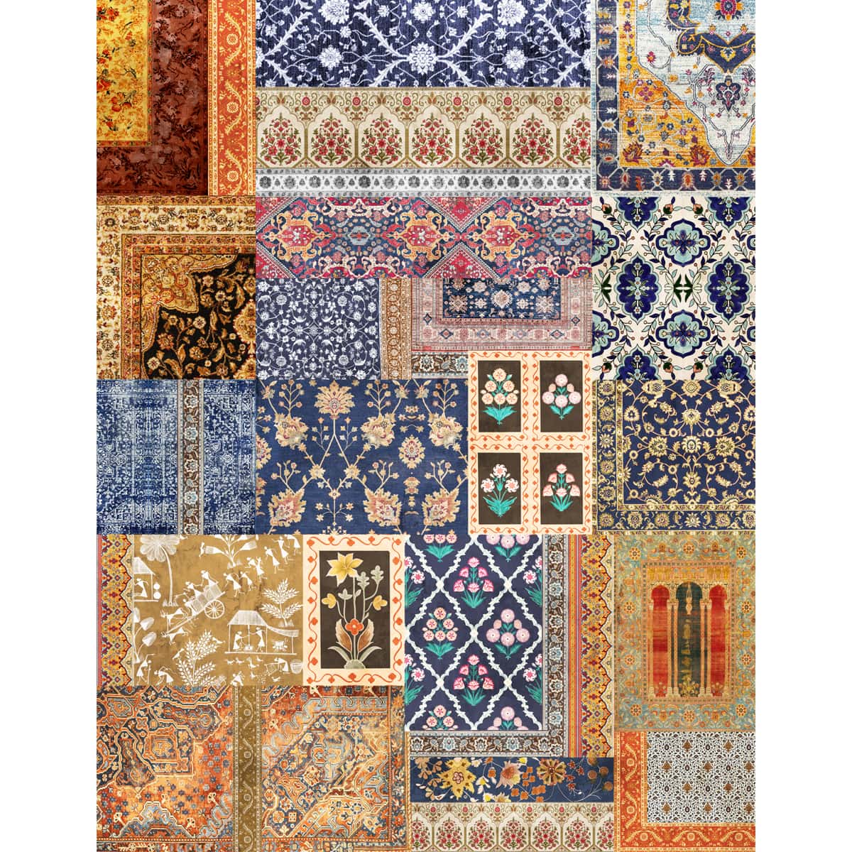 Buy Banaras, Indian Carpet Design Wallpaper, Customised