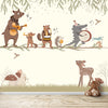 Animals Playing Musical Instruments, Wallpaper Theme for kids Room