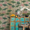 Papier peint Lotus Vintage, une chambre à thème rustique