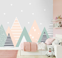 Cute Mountains Wallpaper for Kids Room