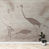 Verblasste Flamingo-Designtapete, individuell gestaltet