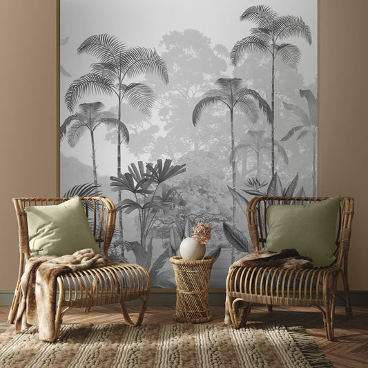 Kaira, Nature Theme Wallpaper for Rooms, Black & White, Customised Buy online at Lifencolors