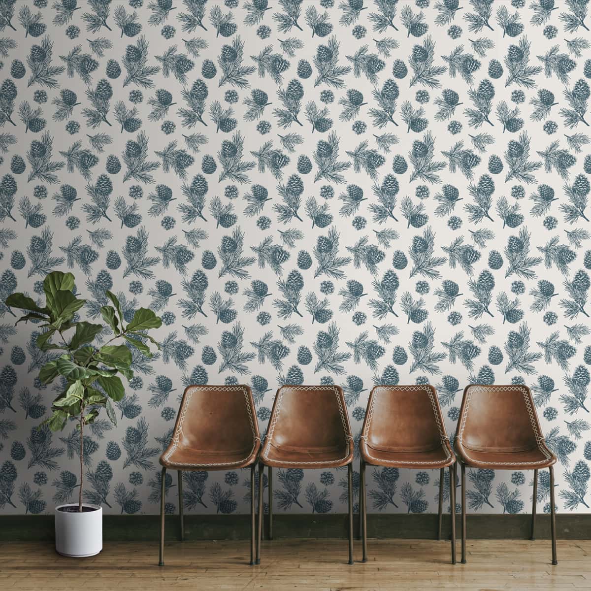 Green Pine Cone Inspired Wallpaper Design, Repeat Pattern | lifencolors ...