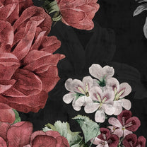 Big Red Flowers on Black and Grey Background Wallpaper, Customised