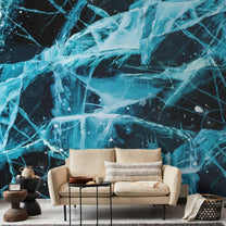 Black and Blue Marble Design, Customised Abstract Wallpaper for Rooms