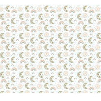 Floral Rainbows and Moon Baby Wallpaper, Customised