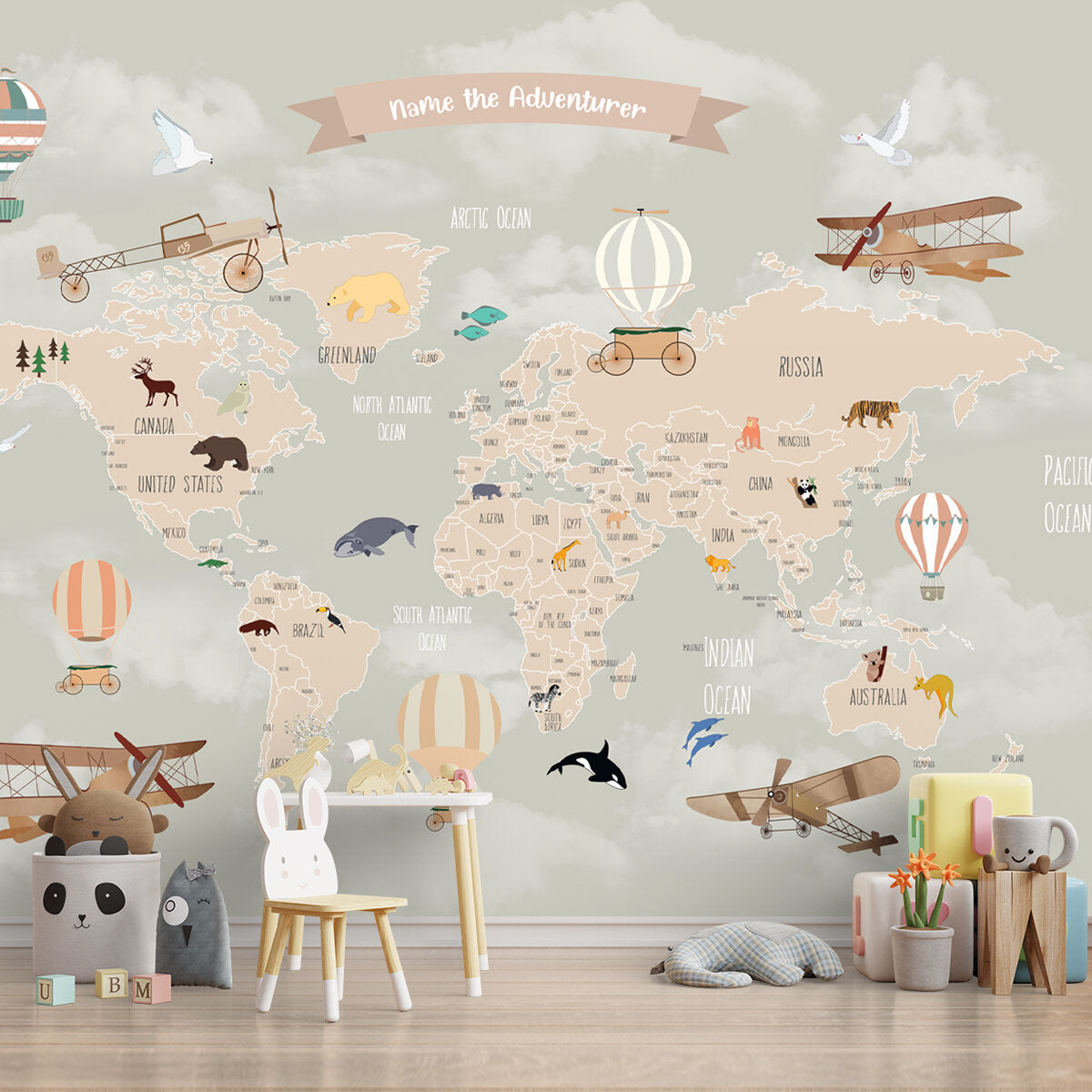 World map wallpaper mural – It's my wall