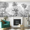 Monochrome Tapete „Palm Haven“ für Wände