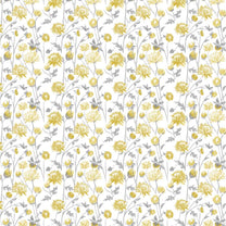 Yellow Floral Wallpaper, Custom Made for Walls
