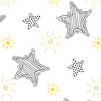 Stars and Sun Kids Room Wallpaper, Customised