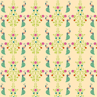 Beautiful Peacock Repeat Pattern Wallpaper