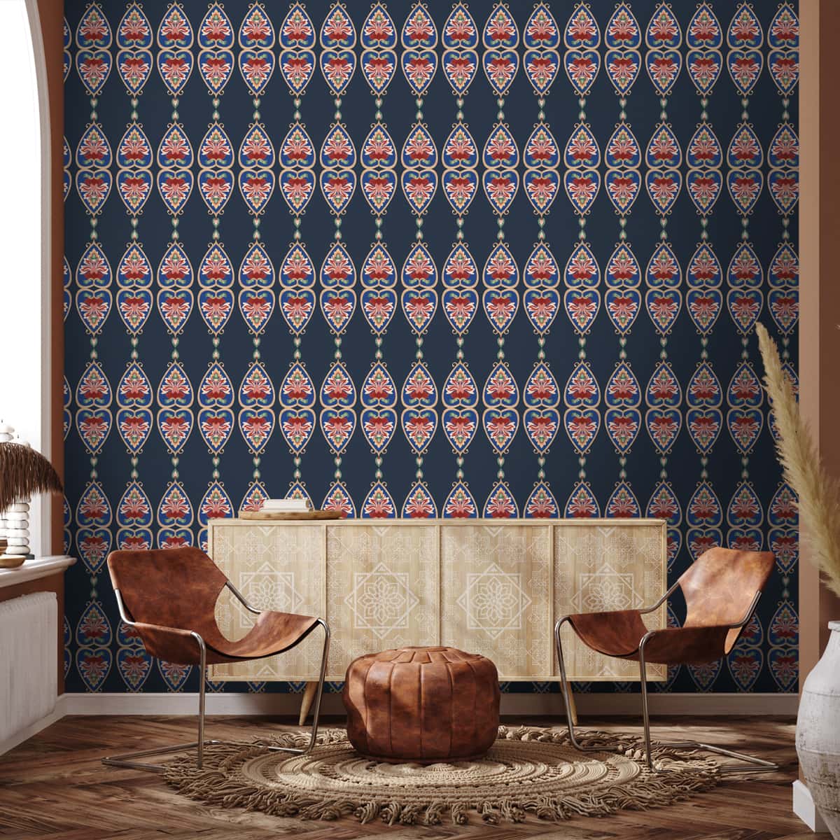 Mystic India Striped Wallpaper for Rooms