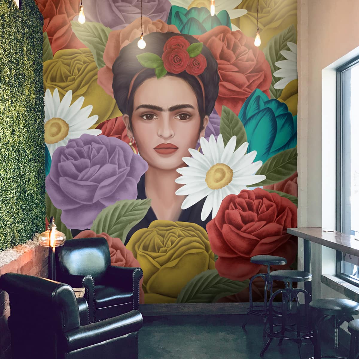 Frida Kahlo, Modern Room Wallpaper, Customised