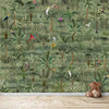 Thème forestier, beaux oiseaux et animaux, revêtement mural pour chambre d'enfant