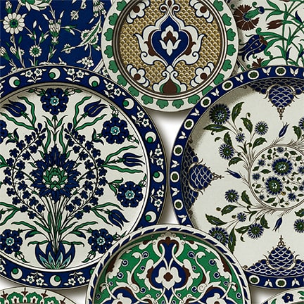 Persian Plates Art Wallpaper