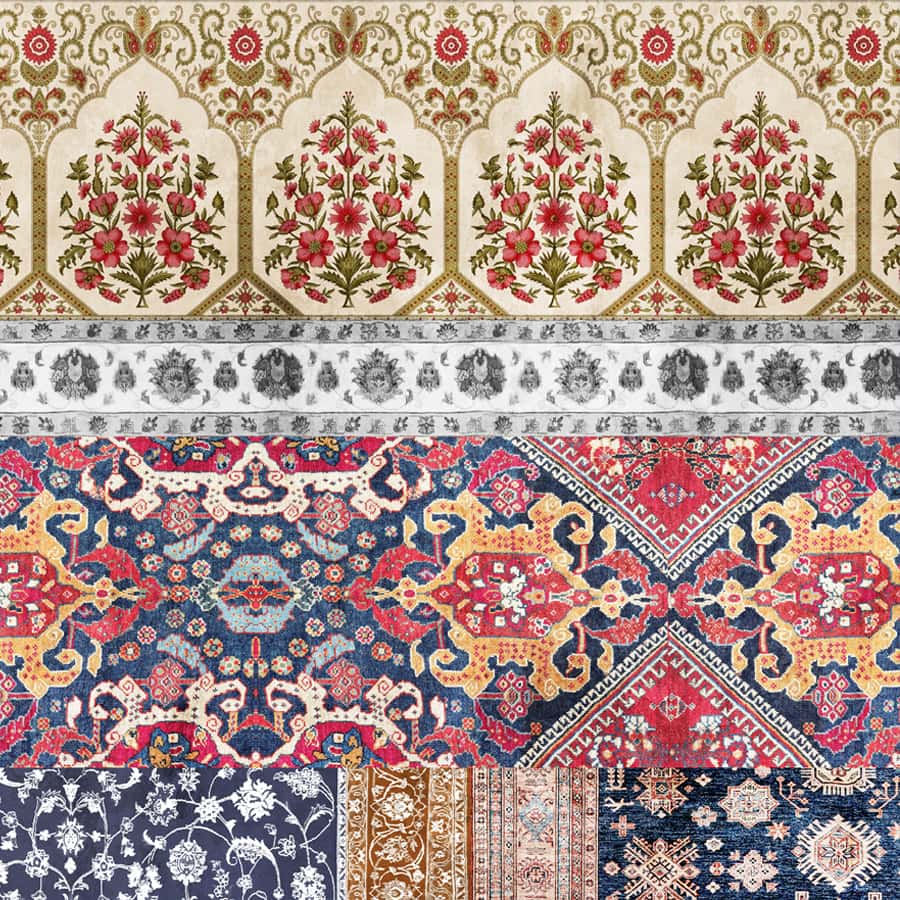 Shop Online Banaras, Indian Carpet Design Wallpaper, Customised