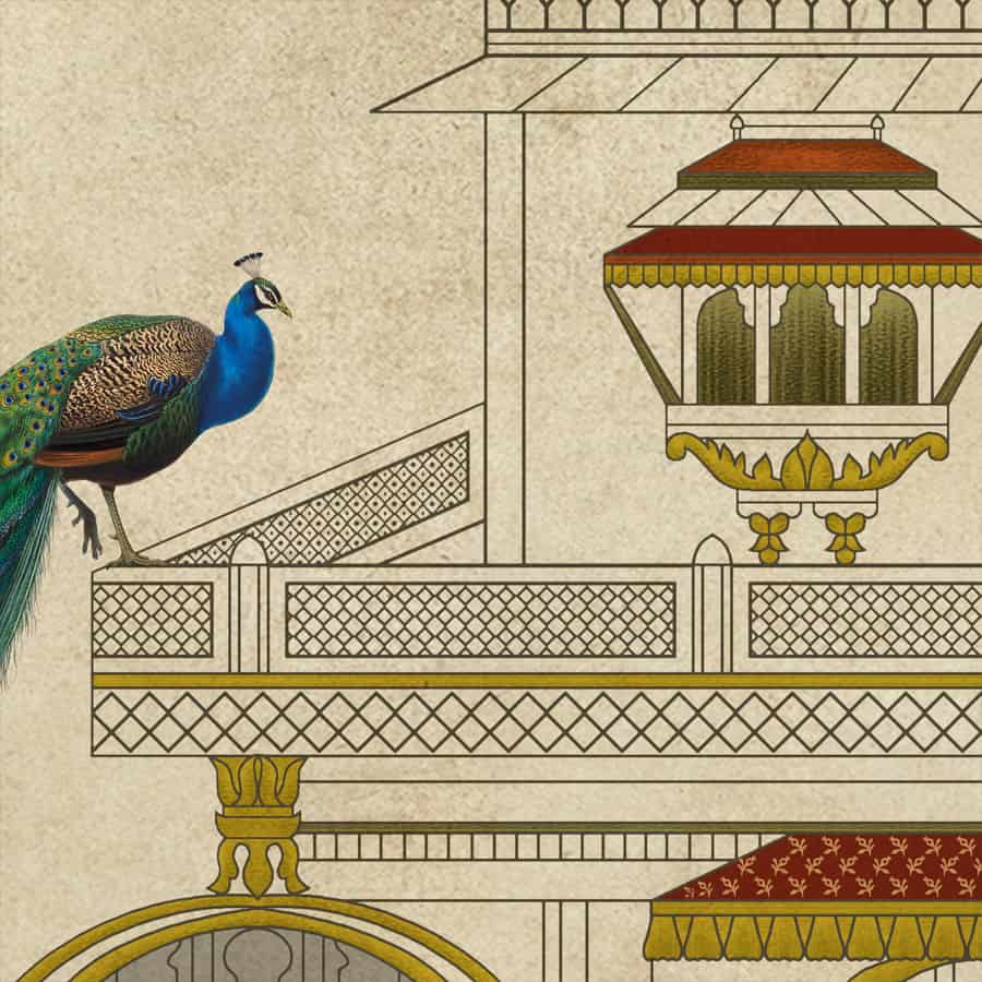 Riwayaat, Rich Indian Theme Room Wallpaper