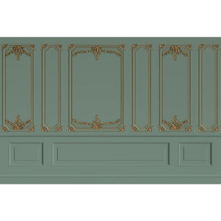 3D Molding Decorative Room Wallpaper, Green, Customised