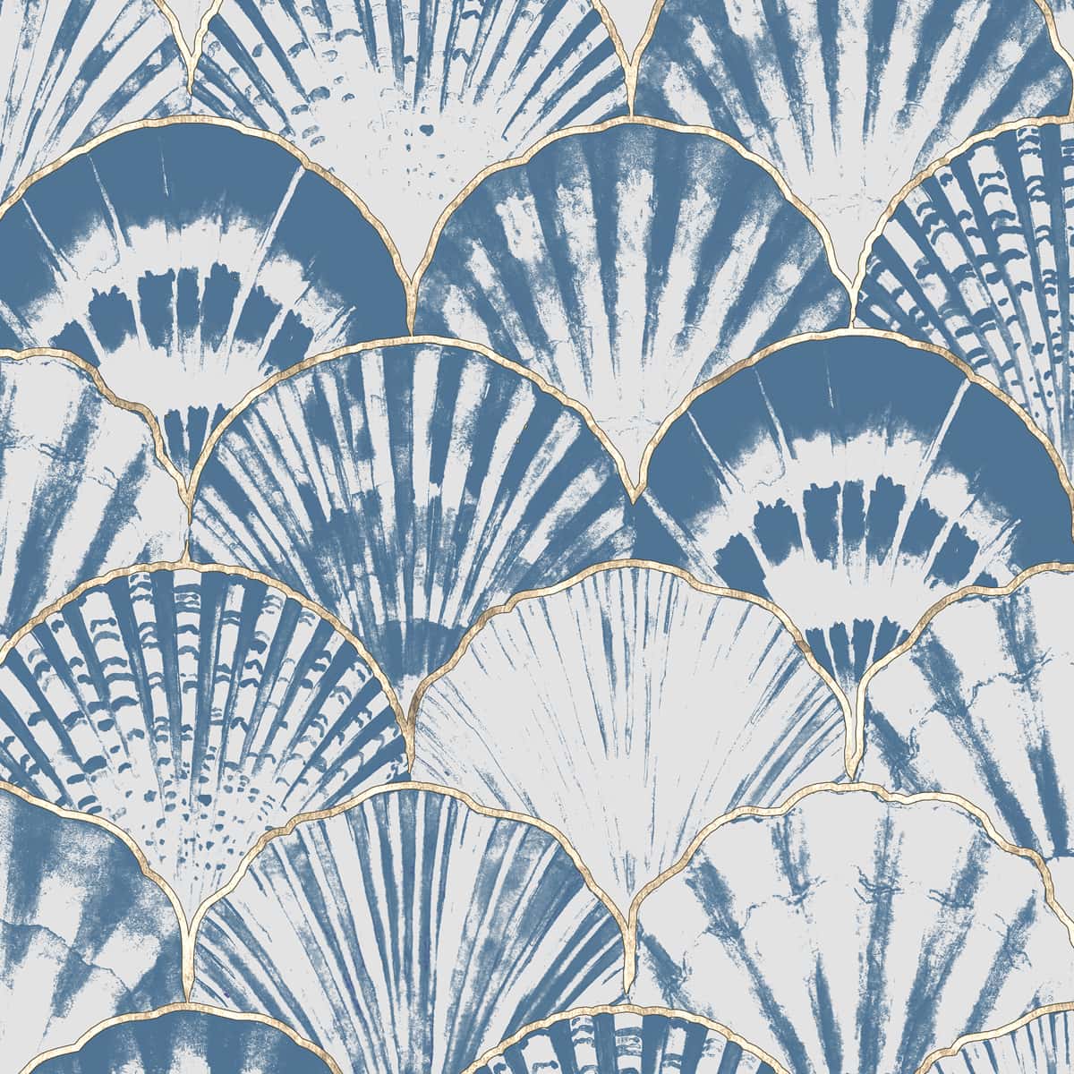 Abstract Batik Print Wallpaper for Walls Blue Life n Colors