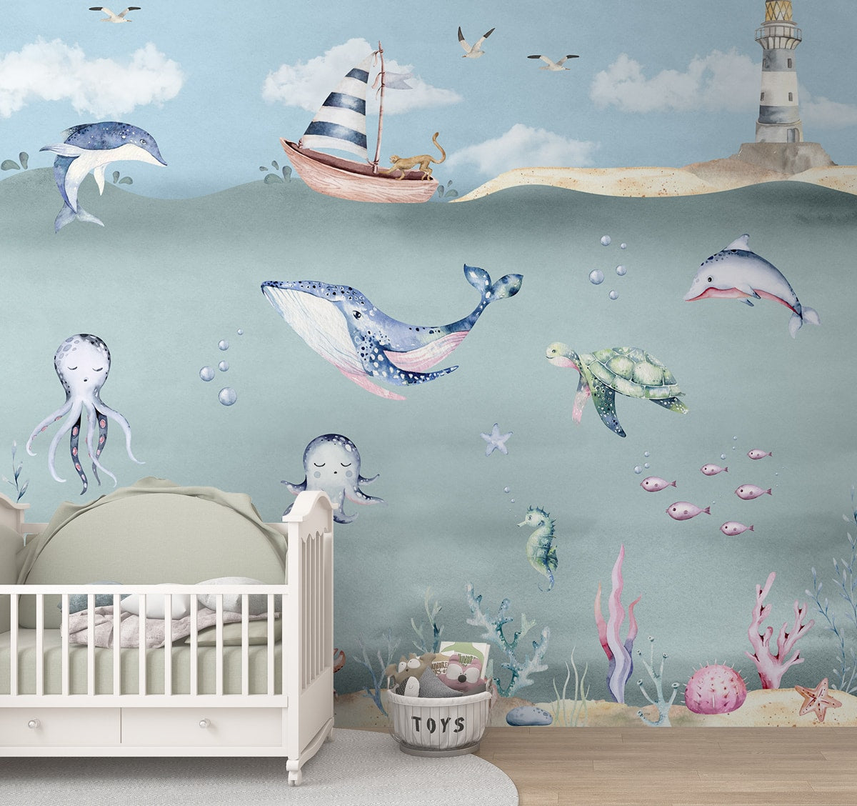 Ocean World, Kids Room Wallpaper