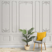 3D Moulding Design Wallpaper, Customised for Walls, Grey