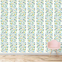 Water Painted Colourful Panels Wallpaper