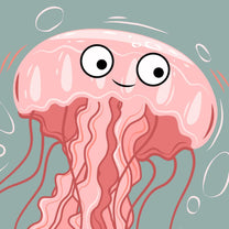 Cute Jellyfish Repeat Pattern Wallpaper