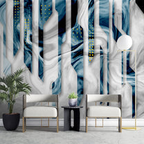 3D Abstract Design Wallpaper for Rooms, Customised