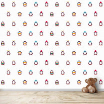 Small Penguin Motifs Kids Wallpapers