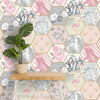 Floral & Geometric Fusion, Wallpaper for Walls