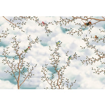 Birds on Branches with Clouds Wallpaper,  Customised