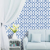 Elegante blaue Tapete mit geometrischem Design für Zuhause