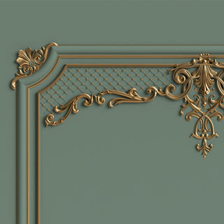 3D Molding Decorative Room Wallpaper, Green, Customised