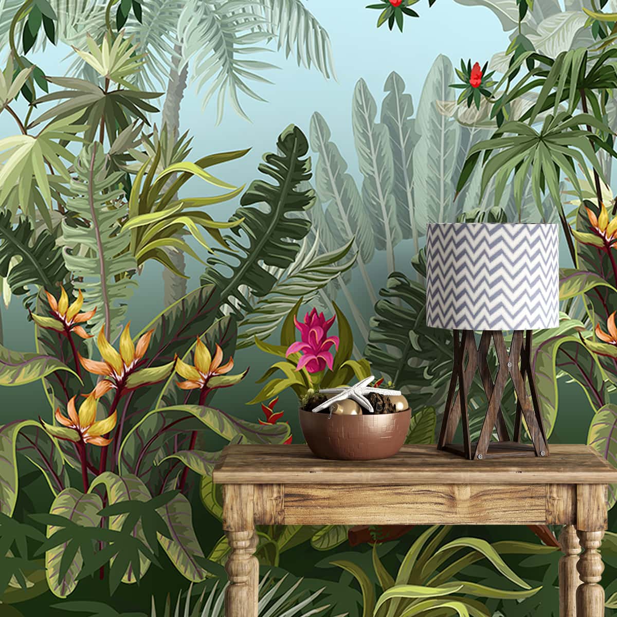 Colorful Tropical Theme Jhurmut Wallpapers, Customised