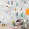 Conception de papier peint personnalisé sur le thème de l'espace pour la chambre des enfants