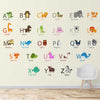 Papier peint pour chambre d'enfant, alphabet avec animaux, design pour chambre d'enfant