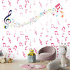Colourful Musical Notes, Wallpaper Theme for Kids Room