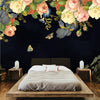 Große hängende Blumentapete für Schlafzimmerwände
