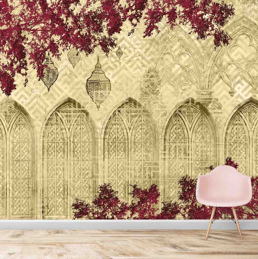Indian Mughal Themed Wallpaper for Rooms