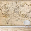 Carte du monde au look vintage pour murs, pièces et bureaux Carte du monde, personnalisée