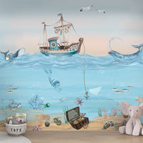 The Sea Voyage, Kids Room Wallpaper, Customised