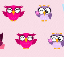 Small Owl Motifs For Kids Room Wallpapers