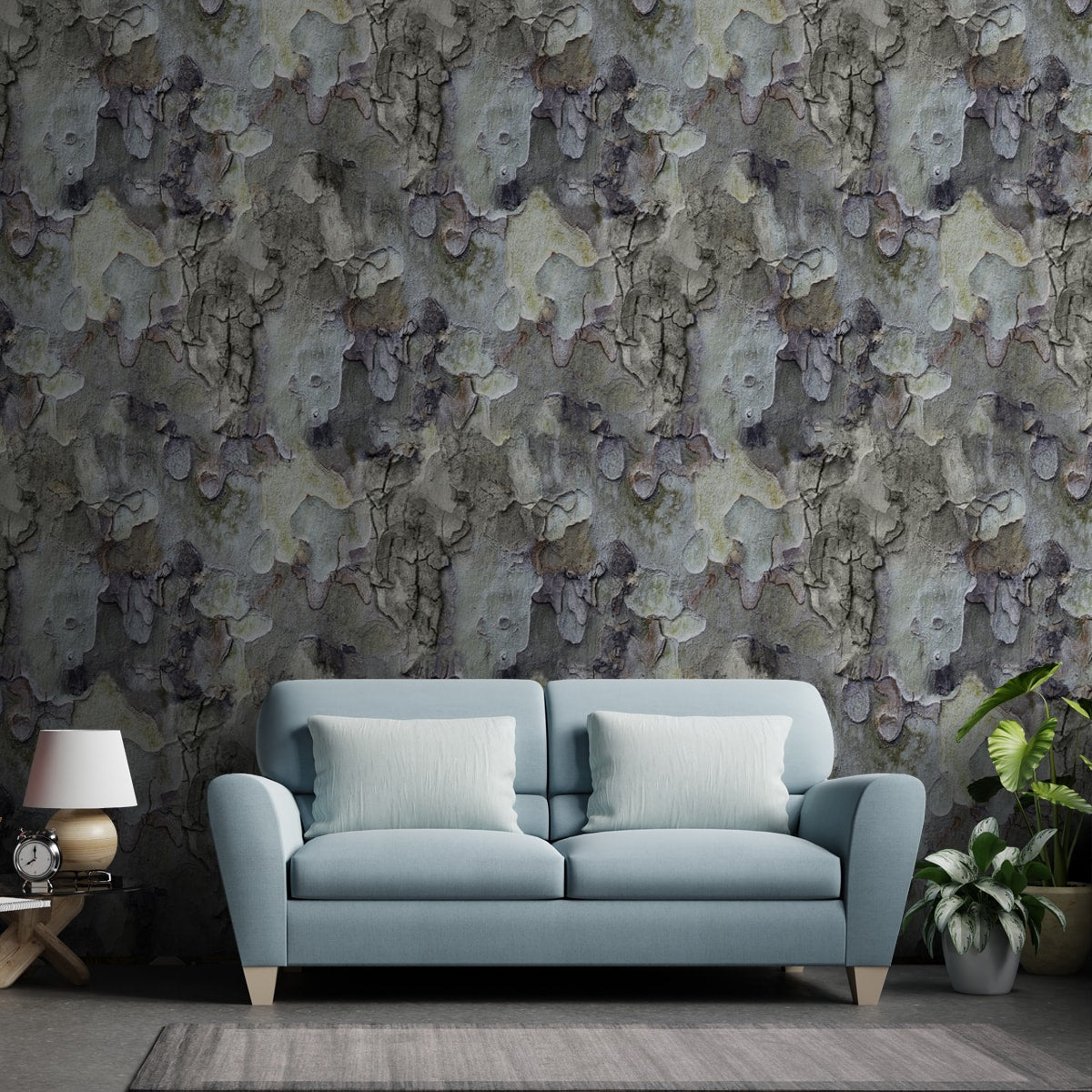 Distorted Paint Texture Themed Wallpaper for Walls