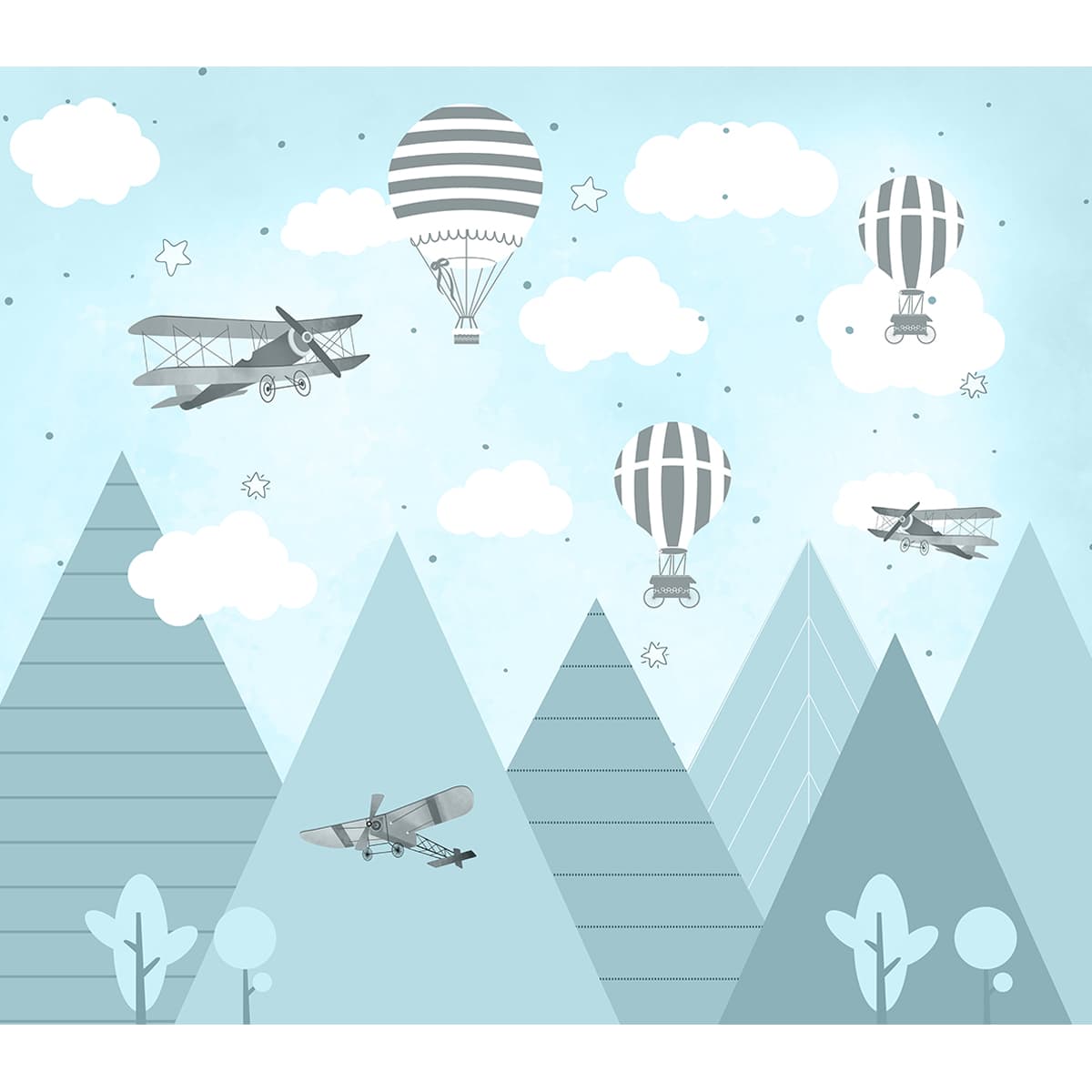 Gliders And Hot Air Balloons Wallpaper