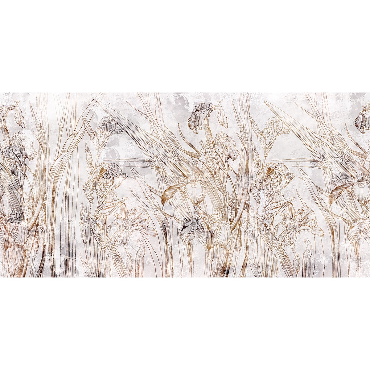 Abstract Floral Wallpaper Design, Customised, Beige, Customised