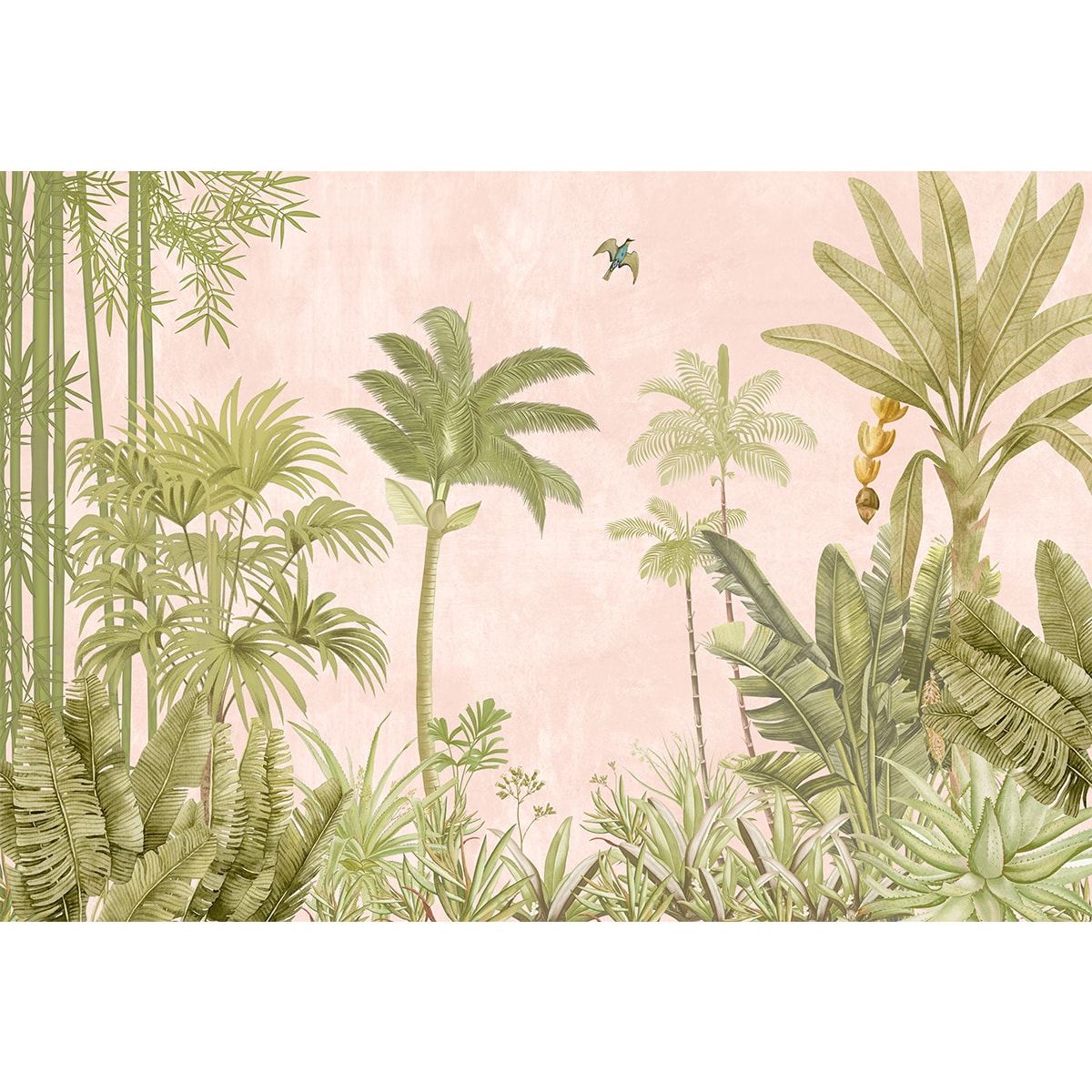 A Jungle Village, Nature Theme Wallpaper, Customised