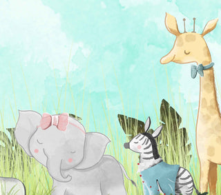 Jungle Class Room Theme Wall Mural for Kids Room, Customised