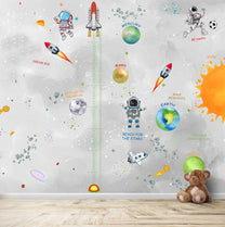 Customized Space Theme Wallpaper Design for Kids Room